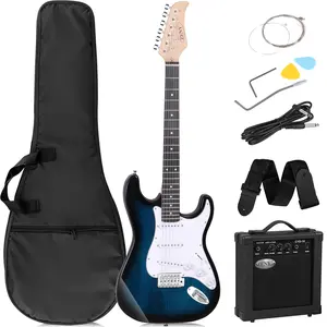 ZENY 39-inch Full Size Electric Guitar for Beginner W/Amp & Accessories Pack, Right-Handed Blue