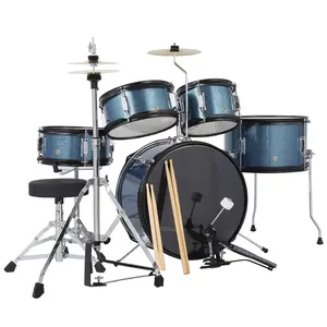 5‑Piece Full Size Drum Set for Beginners & Teens – Complete Kit with Adjustable Throne & Cymbal