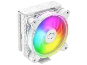 Cooler Master Hyper 212 Halo White CPU Air Cooler, MF120 Halo² Fan, Dual Loop ARGB, Aluminum Top Cover, 4 Copper Heat Pipes, 154mm (H) for AMD Ryzen AM5/AM4, Intel LGA1700/1200 (RR-S4WW-20PA-R1)
