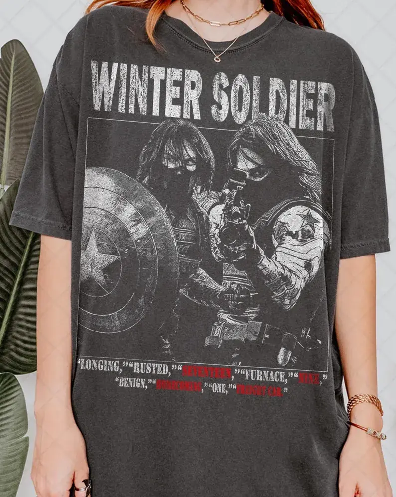 Limited  Winter Soldier T-Shirt, Winter Soldier Bucky Barnes Bootleg Fan Tee T-Shirt, Gift For Women and Man Unisex T-Shirt