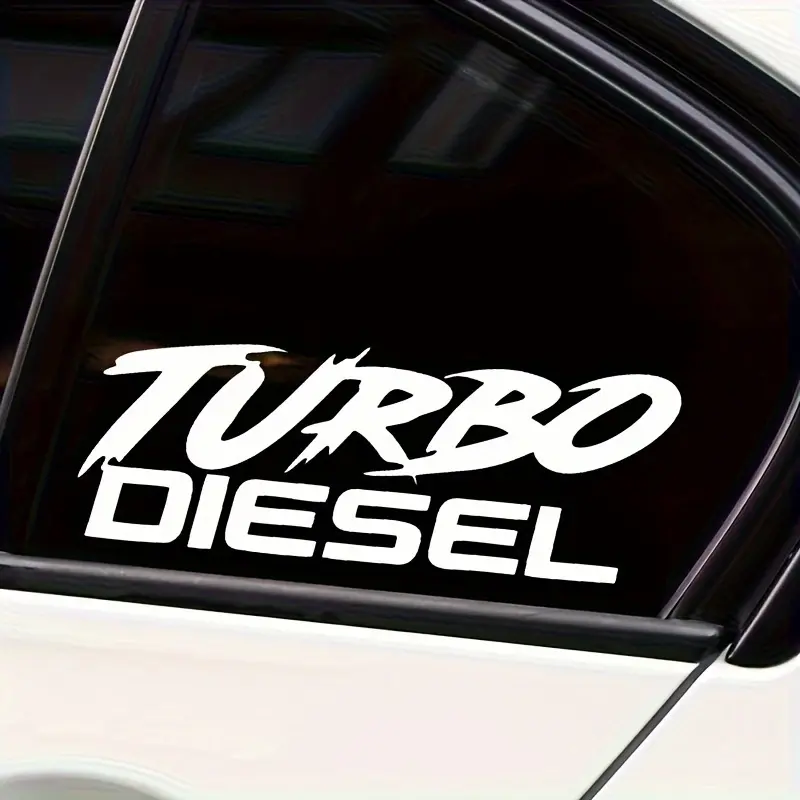 1 Piece Turbo Diesel Sticker, Peel and Paste Pattern, Suitable for Car, Wall, Laptop, Mobile Phone, Truck, Window Sticker, Decal For Cars