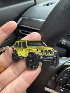Off-Road Car Keychain Heavy Duty Double Sided Metal Key Ring For Men Scratch Resistant Premium Quality Enamel Coating Ideal For Adventure Enthusiasts