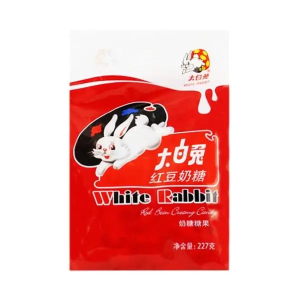 White Rabbit Red Bean Milk Candy - 227g Nostalgic Childhood Treat, Classic Chinese Snack
