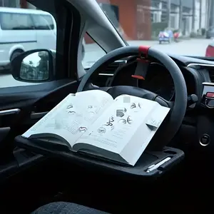 Car Steering Wheel Tray, Multifunctional Car Steering Wheel Tray, Versatile Portable Table Holder for Eating, Working & Storing, Perfect Workstation on Wheels, Car Dining Tray