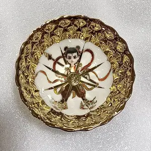 Oriental Nezha 3 Princes Handcrafted Jianzhan Tea Cup - Unique Design, Ideal for Collection, Kitchenware Drinkware Tea Cup