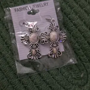 White Turquoise Cross set