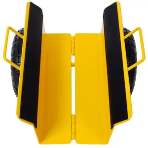 Heavy Duty Panel Dolly Slab Dolly with Handle & 2 10" Peneumatic Tires Wheels 600LBS Load Capacity for Drywall Sheet Heavy Appliance & Material Handling All Terrain Moving Cart Panel Dolly - Yellow