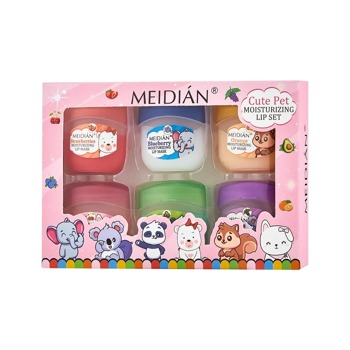 Cute Pet Moisturizing Lip Balm Gift Set, Moisturizing Lip Mask, Lip Treatment, Hydrating Lip Care, Moisturizer, Long-Lasting Hydration, Perfect for Dry Lips, Christmas & Halloween Gifts for Girls