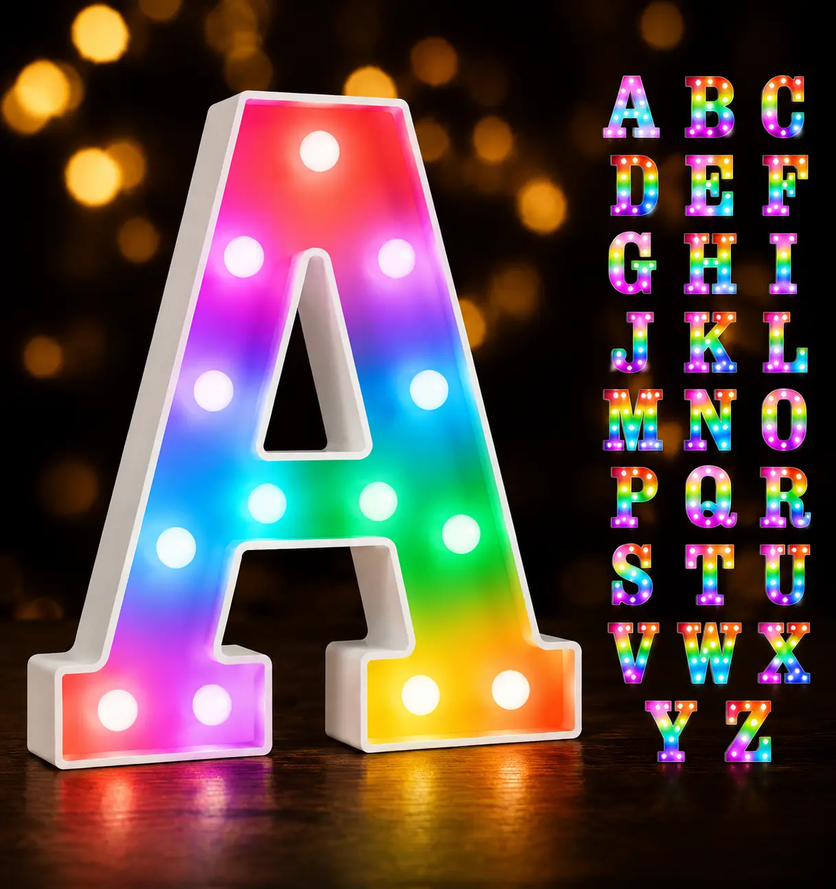 DIY LED Marquee Letter Lights with Remote, Battery Powered Custom Light Up Signs, Warm White Alphabet Decor for Birthday Party, Wedding, Graduation & Home Aesthetic