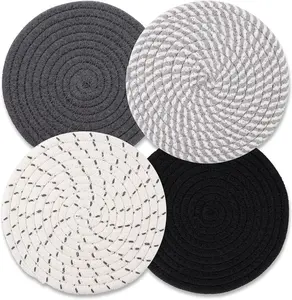 4PCS Heat-Resistant Trivets Set (7”) | Non-Slip Hot Pads for Pots & Pans | Kitchen Counter Protection | New Home Essentials