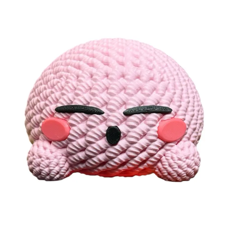 Charming Kirby-Inspired 3D Printed Collectible Statue - Home Decor Figurine for Living Space Accent