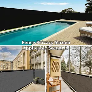 4' X 50' Fence Privacy Screen Heavy Duty 170 GSM Fencing Mesh Shade Net Cover for Wall Garden Back Yard Outdoor Home Decoration, Black