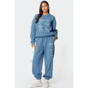 Bow Bliss Oversized Sweatpants