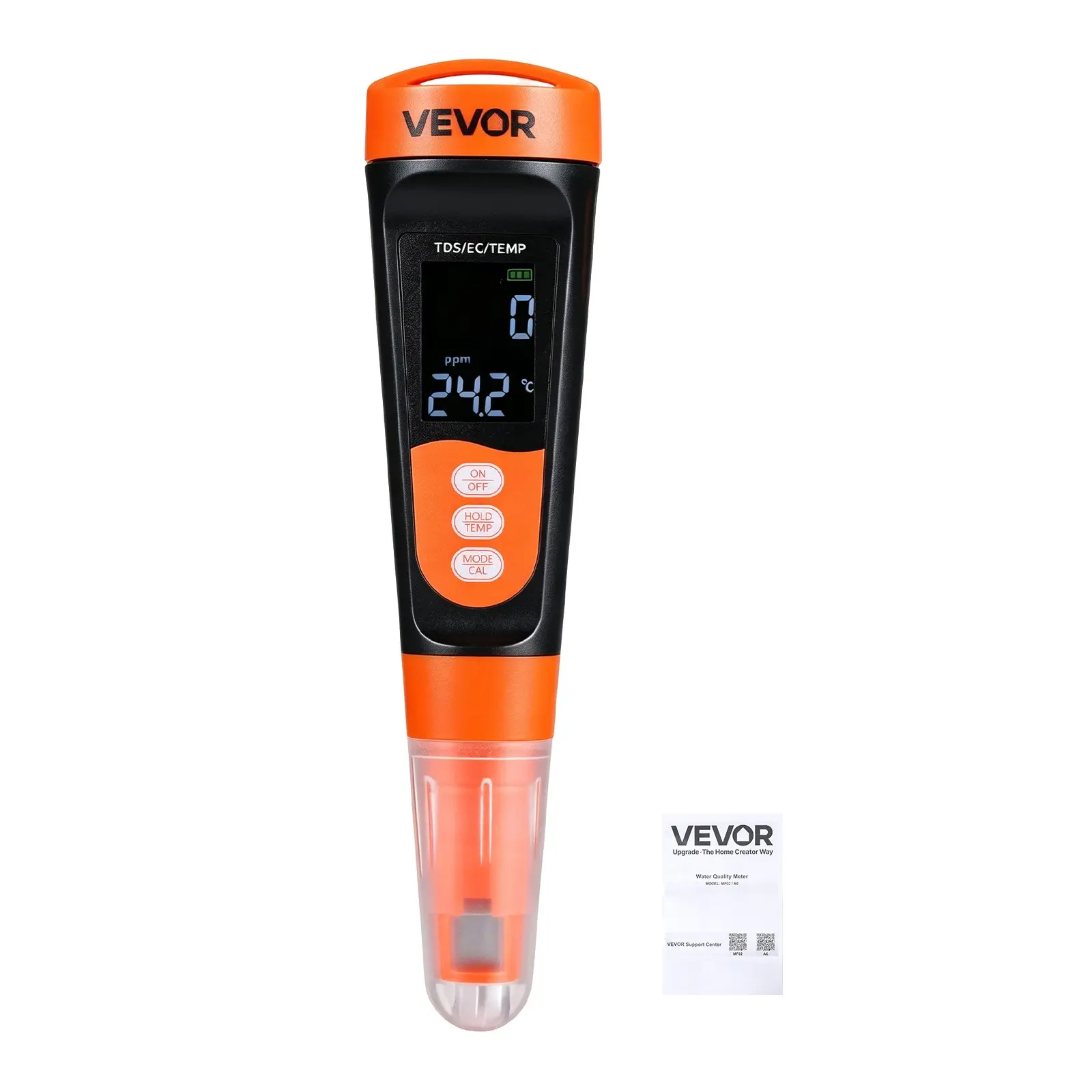 【DealsForYouDays】VEVOR TDS Meter, 0-9990 ppm Measuring Range, EC (Conductivity) /TDS (ppm) Multi-Parameter Measurement, Digital Water Tester with ATC, Clear VA Display Screen, for Drinking Water Quality Testing