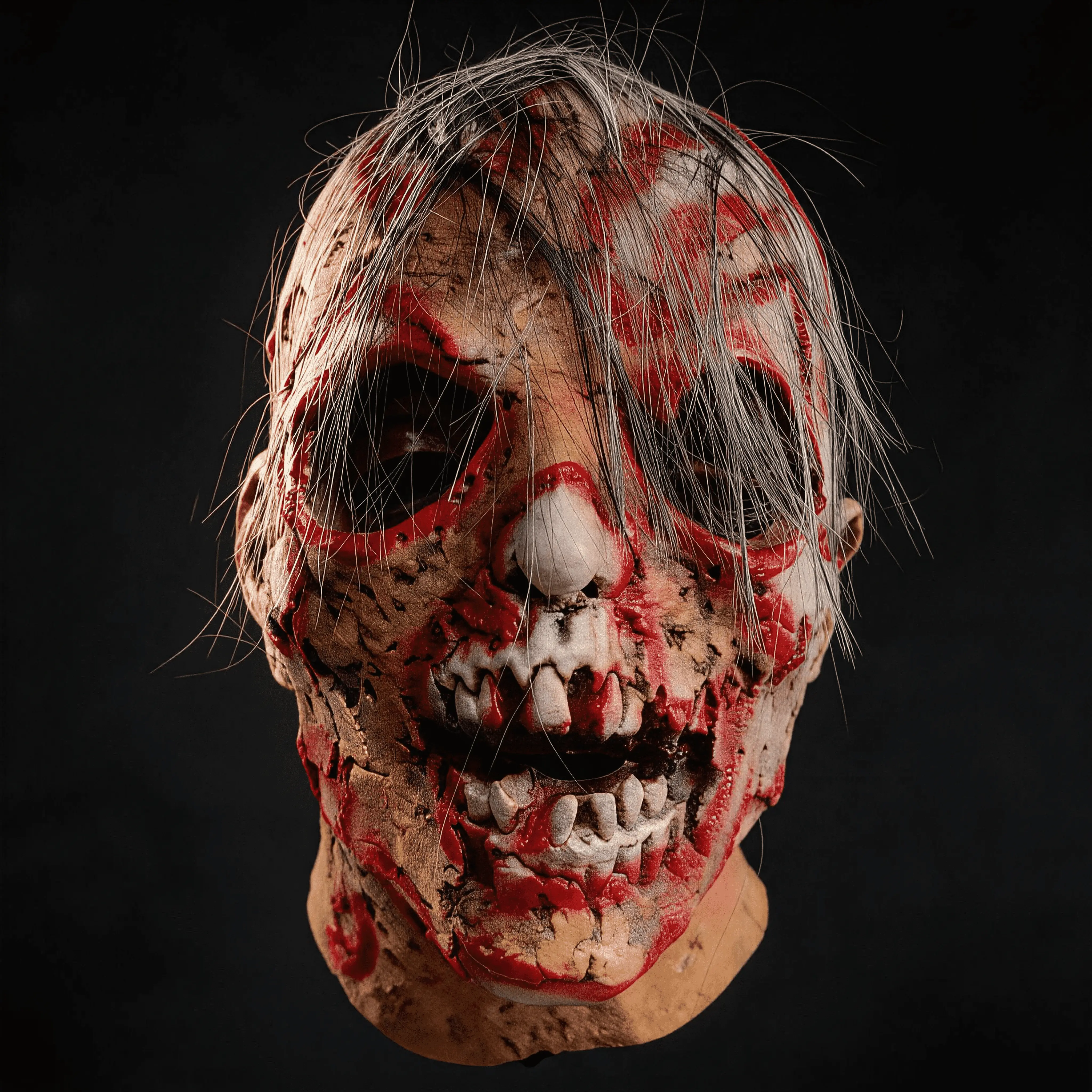 Horror Zombie Latex Mask - Bloody Terrifying Prop for Halloween Costumes, Cosplay | Festive Party Mask Accessory, Halloween Costume, Horror Masks