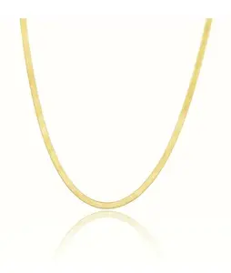 The Herringbone Chain, 18k Gold Layer Sterling Silver 4.5MM Chain