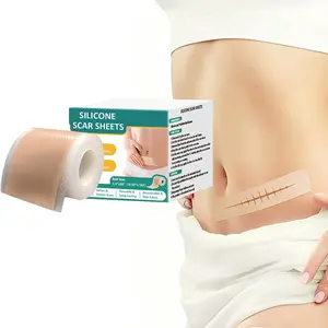 Silicone Scar Repair Tape, 1.6" x 60" Waterproof Silicone Scar Roll (1.5M), Surgical Scar, C-Section, Tummy Tuck, Keloid Scar Removal, Keloid Bump Repair, Reusable