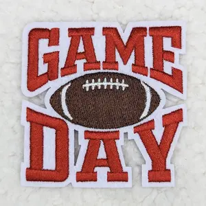 Varsity RED Game Day Embroidered HAT/POCKET Patch