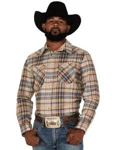 Pendleton Men's Canyon  Plaid Snap Western Flannel Shirt - Ra642-32486