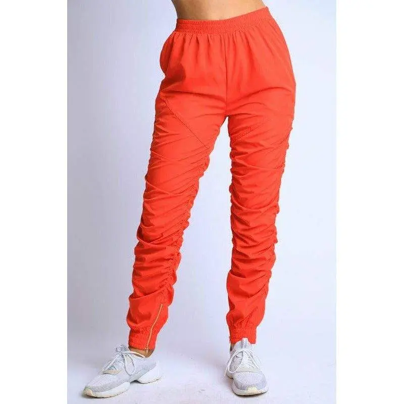Ruched Windbreaker Jogger