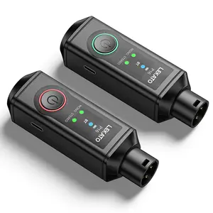 LEKATO XLR Bluetooth Receiver Wireless Adapter BT 5.3 48kHz/24bit 165ft Range for Mixing Console Desk Audio Mixers Speakers DJ PA Systems 15H Battery Life (1 Pack for Mono 2Pack for Stereo)