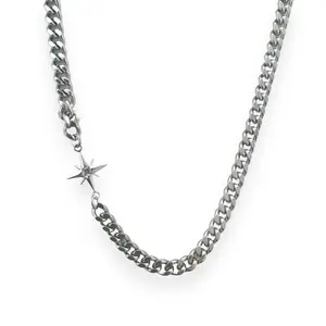 Star Link Chain Necklace for Men Women Streetwear Punk Hip Hop Unisex Style