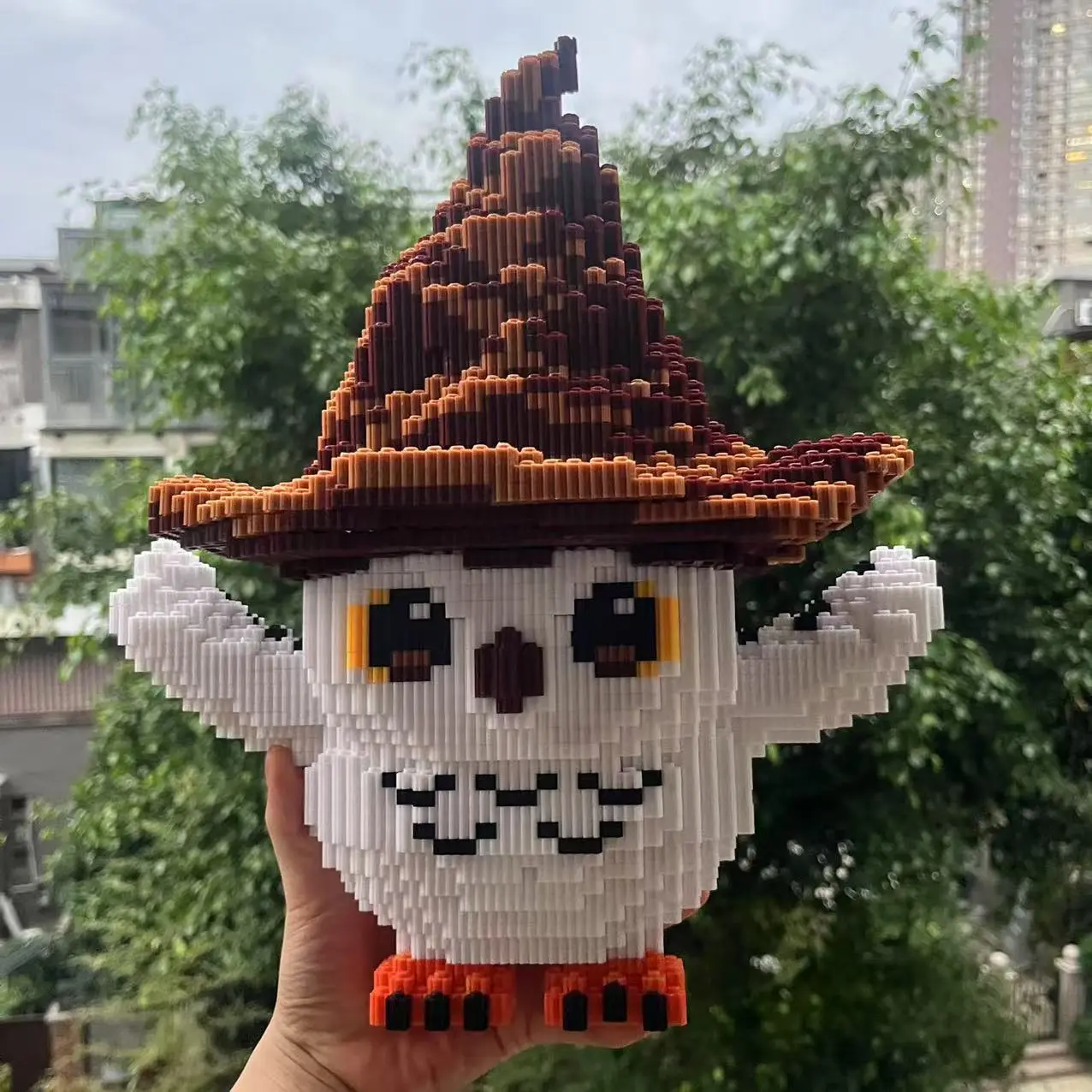 5200pcs Halloween Magic Hat Owl Parrot 3D Puzzle Blocks, Creative Decoration for Room, Birthday/halloween/xmas Gift, Personal Use