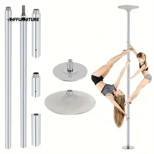 Sports season Professional Dancing Pole Set, Adjustable Height, Adjustable Fitness Pole, 7.2-9 ft Height Great for Training Dancing and Exercise, Stripper Pole Spinning Portable Removable