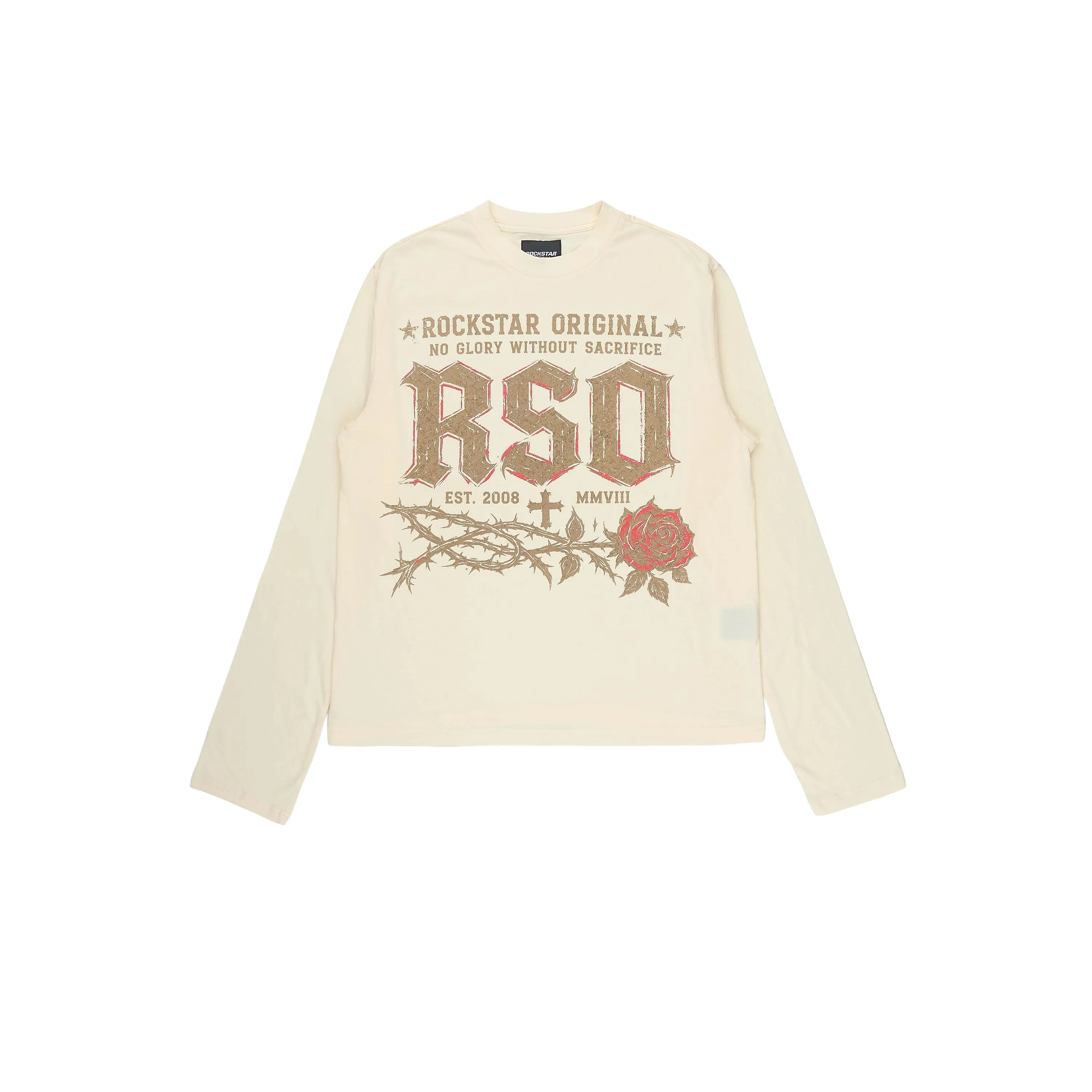Boys Athens Beige/Brown Long Sleeve T-Shirt Boys Athens Beige/Brown Long Sleeve T-Shirt