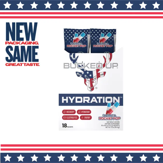 Bucked Up Hydration Electrolyte Drink Stick Packs for Athletes & Everyday Performers - Rapid Rehydration, Muscle Support, Focus & Energy