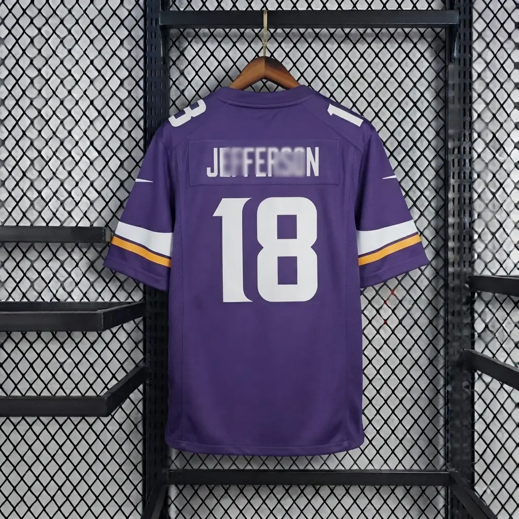 Men's #18Purple Player Game Jersey, Football Jersey, Show Your Team Pride