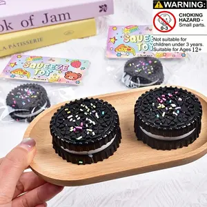 Ultra-Soft Taba Squishy Toy, Squeeze Biscuit & Sandwich Simulation, Mixed Colors, Novelty Decompression Gadget, Widget Random