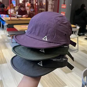 Lightweight Quick Dry 5-Panel Breathable Baseball Cap Nylon Outdoor Hat with Adjustable Strap for Hiking Running and Fishing