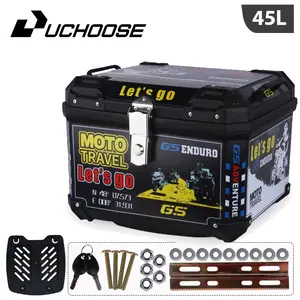 Top Box Motorcycle Trunk 45L Waterproof Anti Theft Large Capacity Storage Super Thick Anti Fall Riding Organizer Motorbike