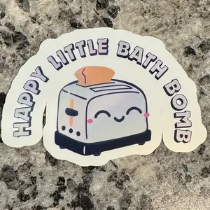 Happy little bath bomb sticker