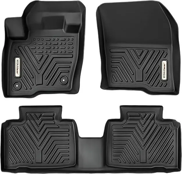 YITAMOTOR Car Floor Mats for 2015-2024 Ford Edge - Custom Fit Black TPE Floor Liners