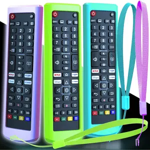 3Pack Case for  TV Remote, Glow in The Dark Cover for  Remote Control for  TV,  Cover  Sleeve  Glow in The Dark Green  Blue
