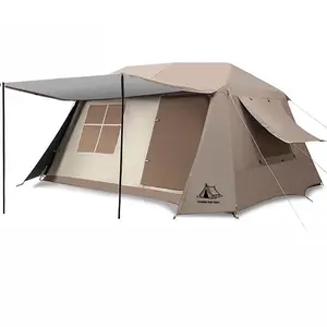 【Instant Pop Up Tent】8 Person Oxford Fabric 60s Easy Setup 2 Room Cabin Tent with Full Rainfly Waterproof UV Protection for Family Camping & Reunions Camping Essentials & Accessories for Camping Mother's Day Father's Day Graduation Gift Summer Fun