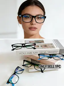 Single-Piece Cat Eye Glasses Frame, Korean Style Lightweight Design, Wide Nose Bridge Comfortable Fit, Blue Light Protection for Office Women, High Quality Eyewear