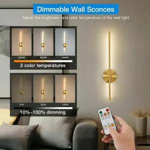 50CM LED Decorative Wall Light Remote Control Dimmable Magnetic Mount for Living Room Bedroom Corridor Closet Study Indoor Wall Lamp
