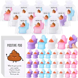 Mini Positive Poop Resin Stress Relief Toy with Inspirational Card Easter Basket Stuffers Funny Employee Appreciation Gifts Spring Party Favors Easter Eggs Surprise Office Pranks Thank You Gift for Coworkers Teacher