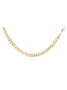 NEW ELEGANT 8-INCH GOLD-PLATED CUBAN STYLE BRACELET FOR ADULTS