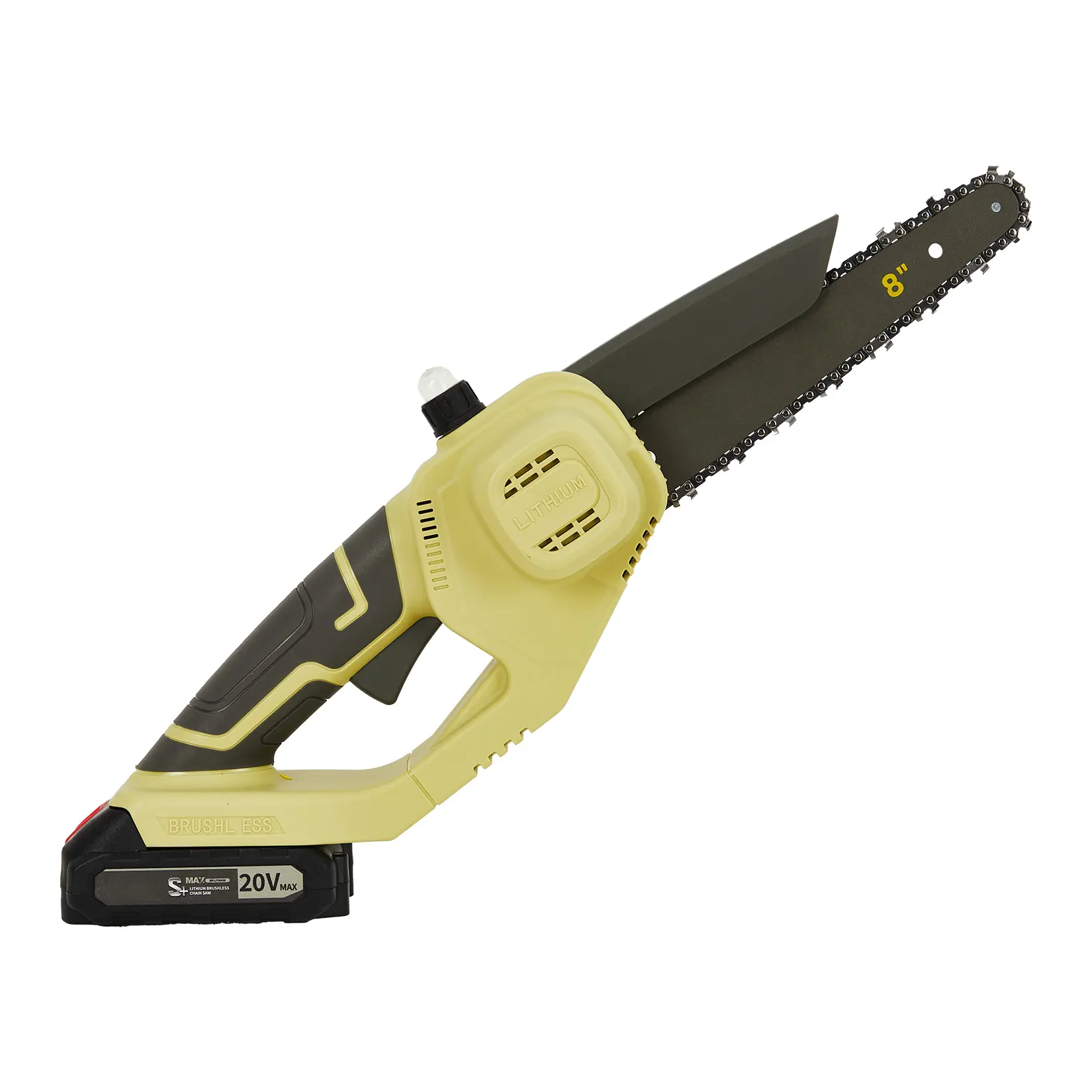 [Football Fan SeasonDeal] 8-Inch Battery-Powered Brushless Electric Chainsaw - 20V Mini Battery Chainsaw - Lightweight Design - Automatic Lubrication - Suitable for Wood Cutting, Pruning, Trimming, and Outdoor DIY Projects