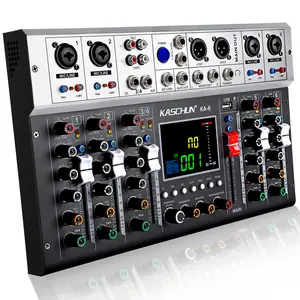 【weekly deals】aschun audio KA6 Professional Audio Mixer with 256 DSP Effects for Karaoke, Live Performance & Podcast