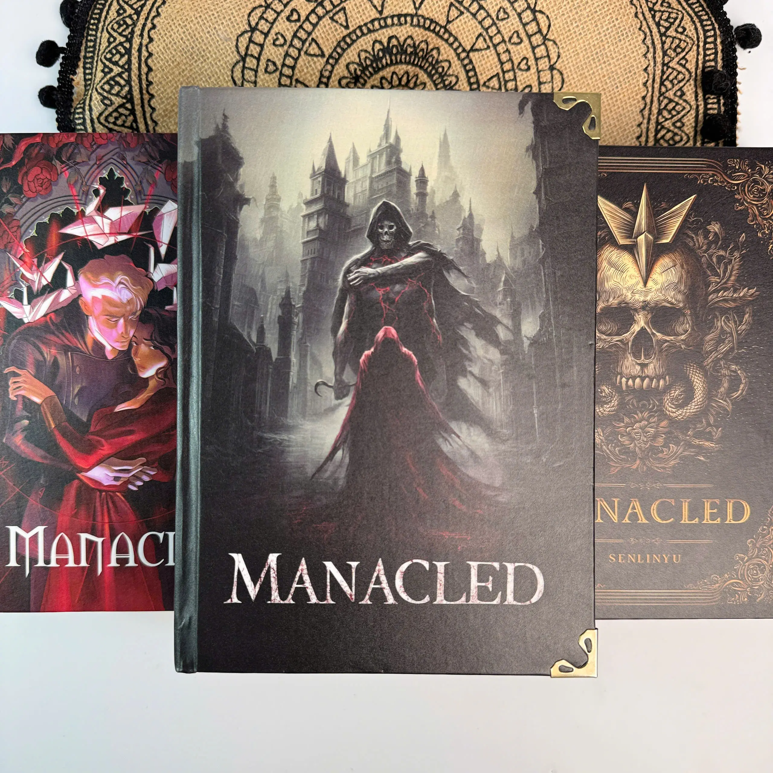 Manacled Dramione Complete 3-in-1 Omnibus | Custom Handbound Leather Hardcover with Beautiful Painted Edges | Special BookTok Novel Edition
