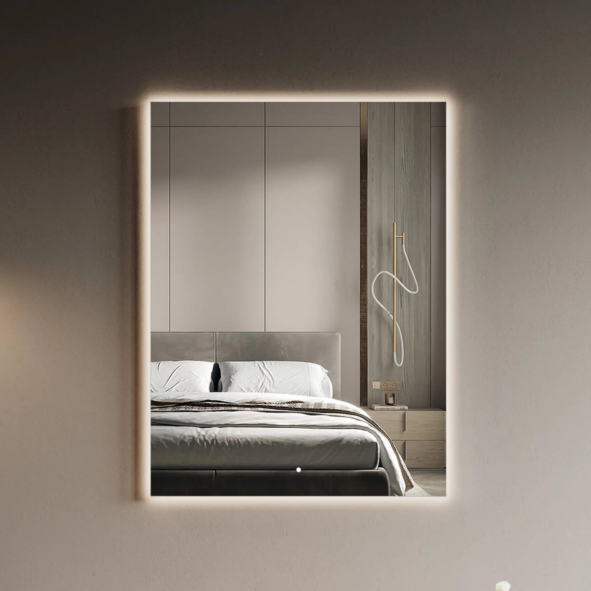 Dowell Framelit LED Bathroom Mirror - 5002 Series, Wall-Mounted Vanity Mirror, Modern Sleek Frameless Design, Energy-Efficient LED Lighting