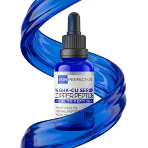 Skin Perfection 1% GHK Copper Peptide Serum for Face and Hairline, Lightweight Daily Serum, 0.5 Oz