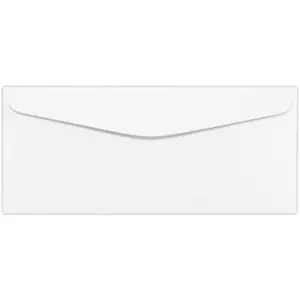 #10 Envelopes - 2500 Bulk Box - 4 1/8" x 9 1/2" - 24lb White - Gummed - Safe for Printing