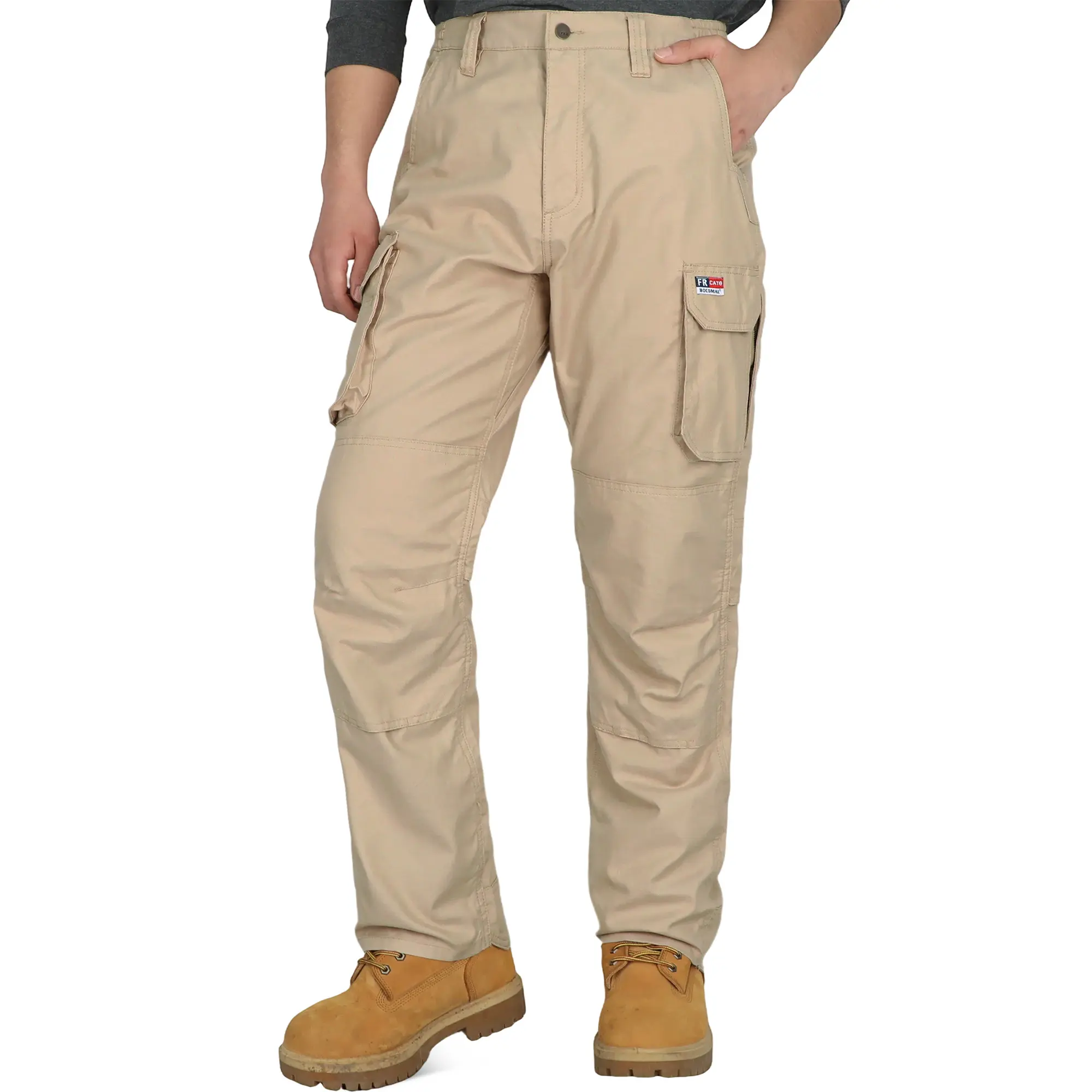 6.5 oz breathable airflow vented design flame-resistant cargo pants for summer - B339
