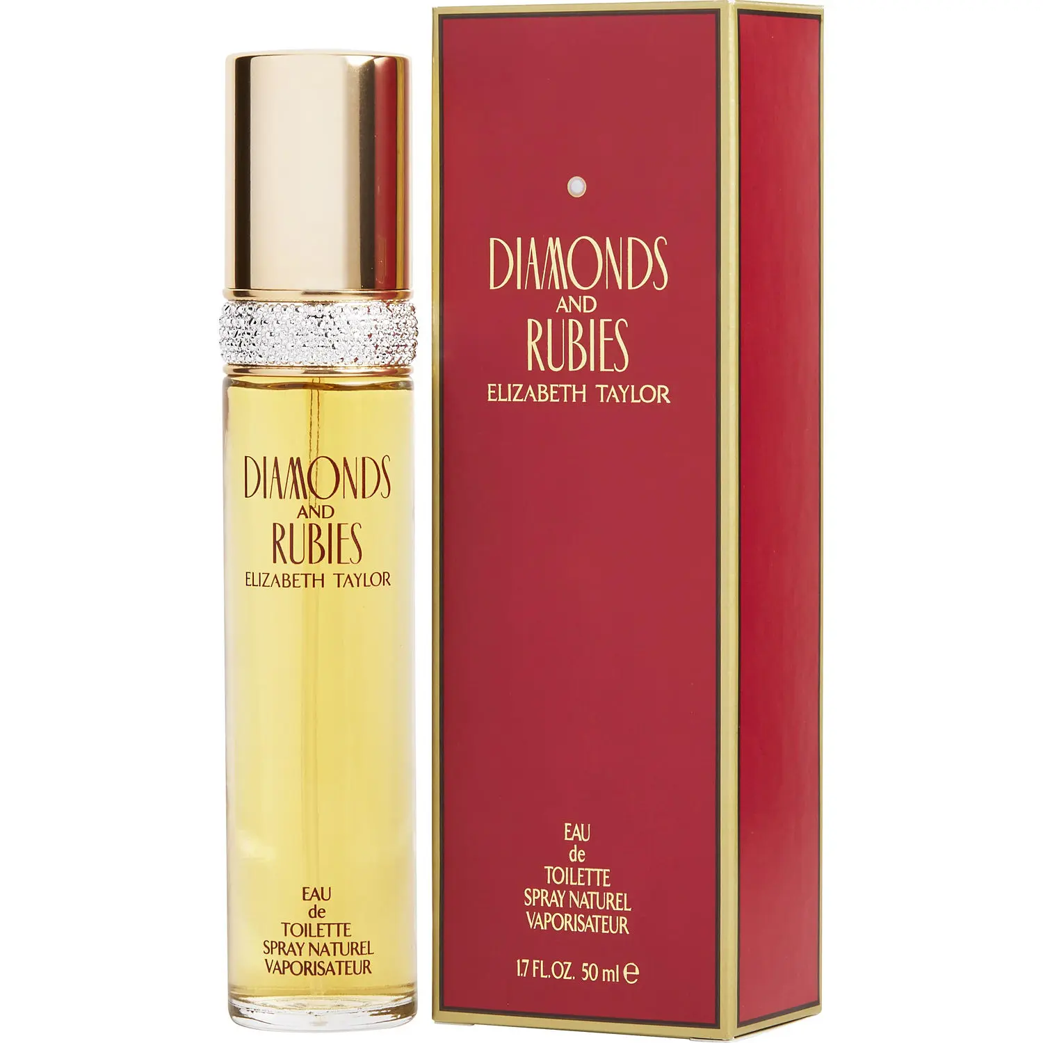 Elizabeth Taylor Diamonds & Rubies Eau de Toilette (Edt) for Women, Musk Base Fragrance with Jasmine Heart and Rose Almond Notes, Wear Confidently